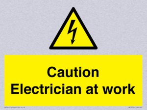Caution Electrician at work